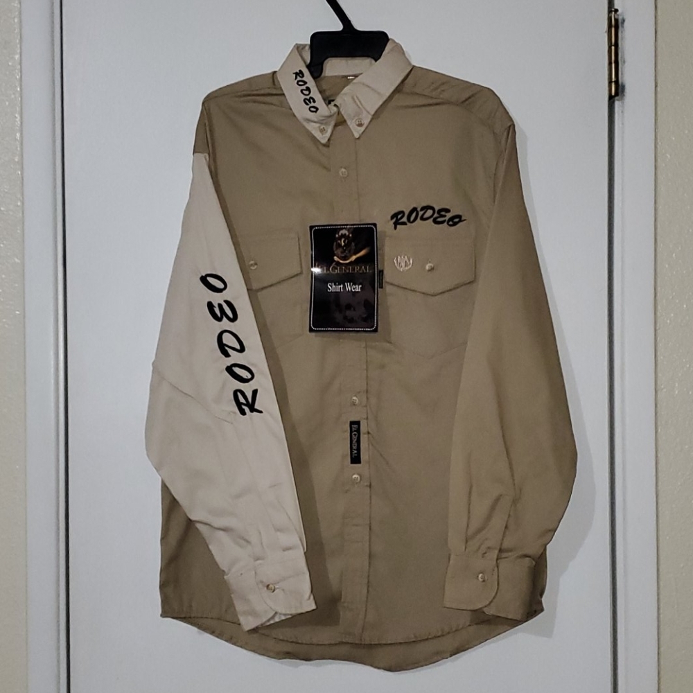 Boy's Tan Button-up